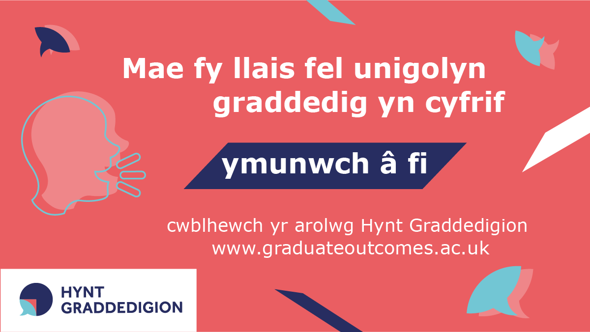 My graduate voice counts image in Welsh for Twitter