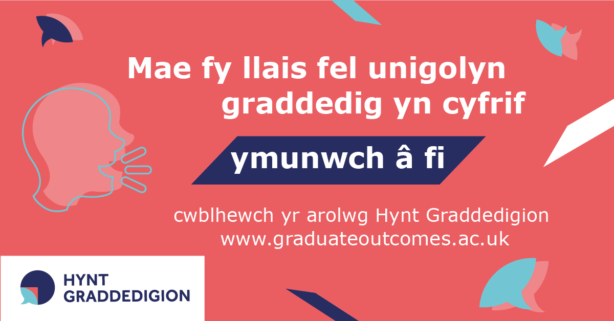 My graduate voice counts image in Welsh for Facebook