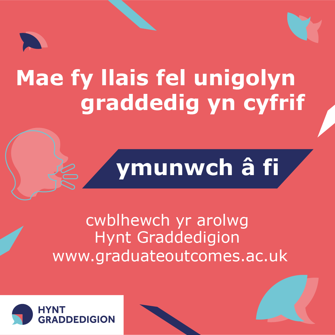 My graduate voice counts image in Welsh for Instagram